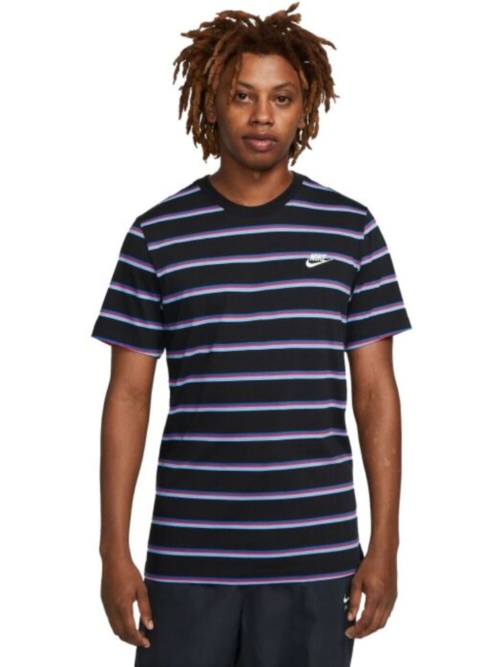 *NWT Nike Men's Sportswear Club T-Shirt - Black Stripe
